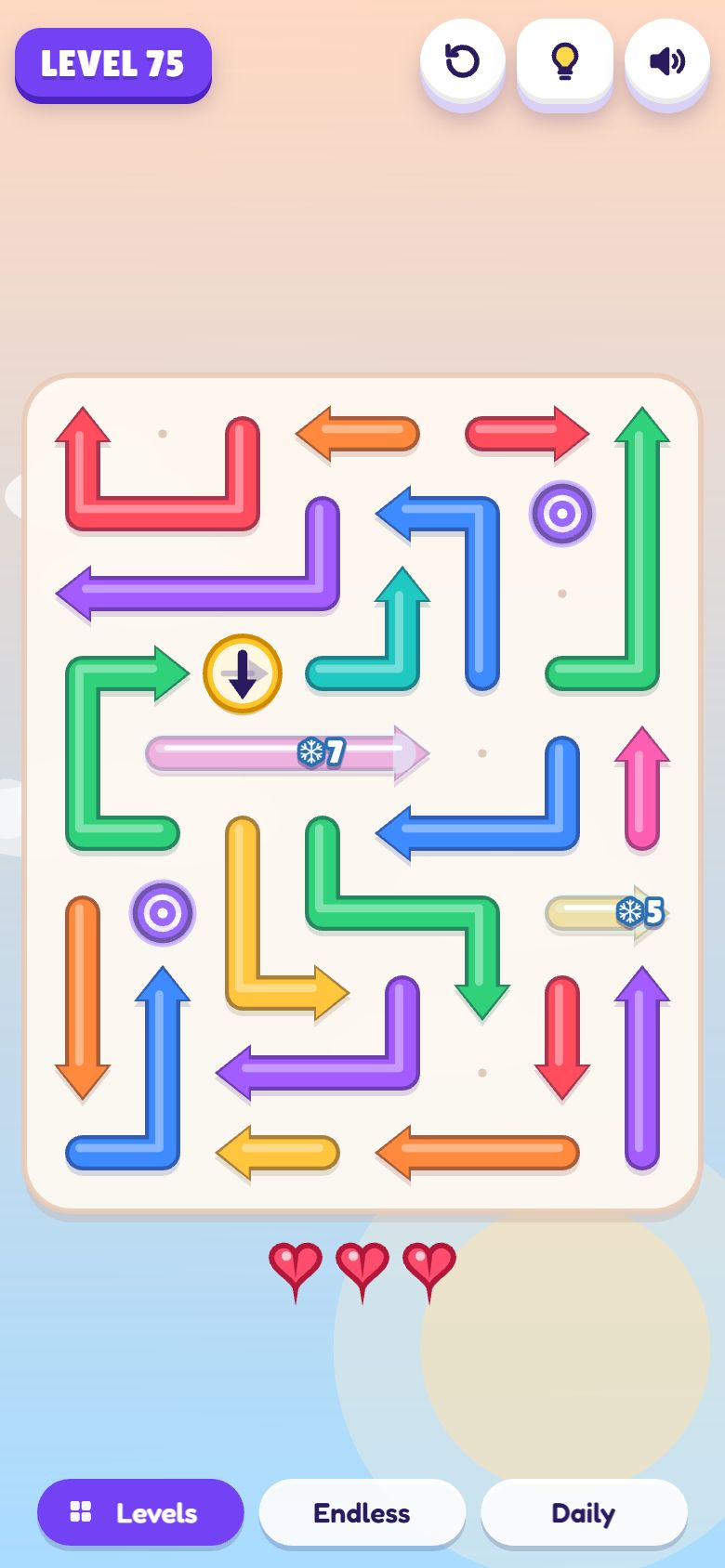 Arrows Aloft gameplay on a phone