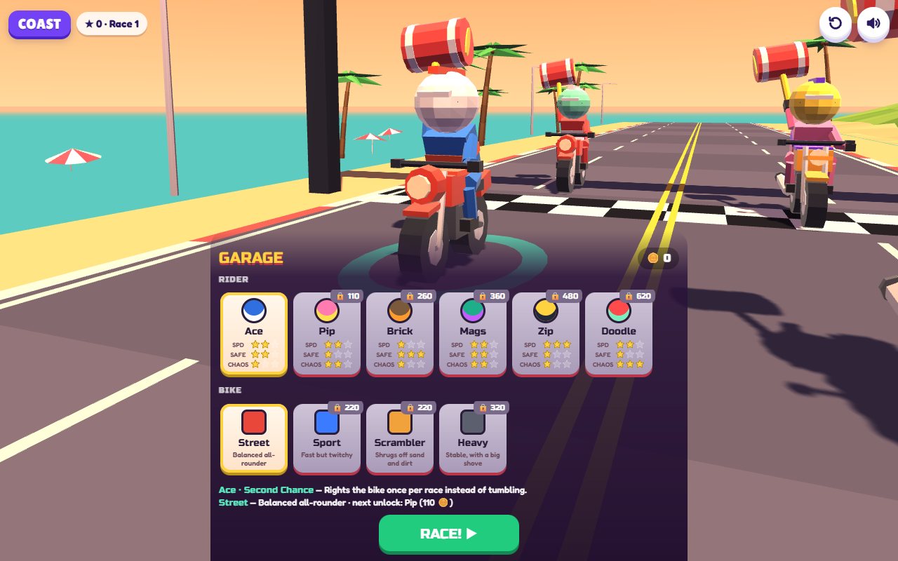 Bonk Riders gameplay on desktop