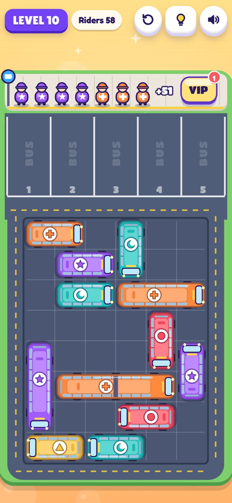 Bus Bay gameplay on a phone