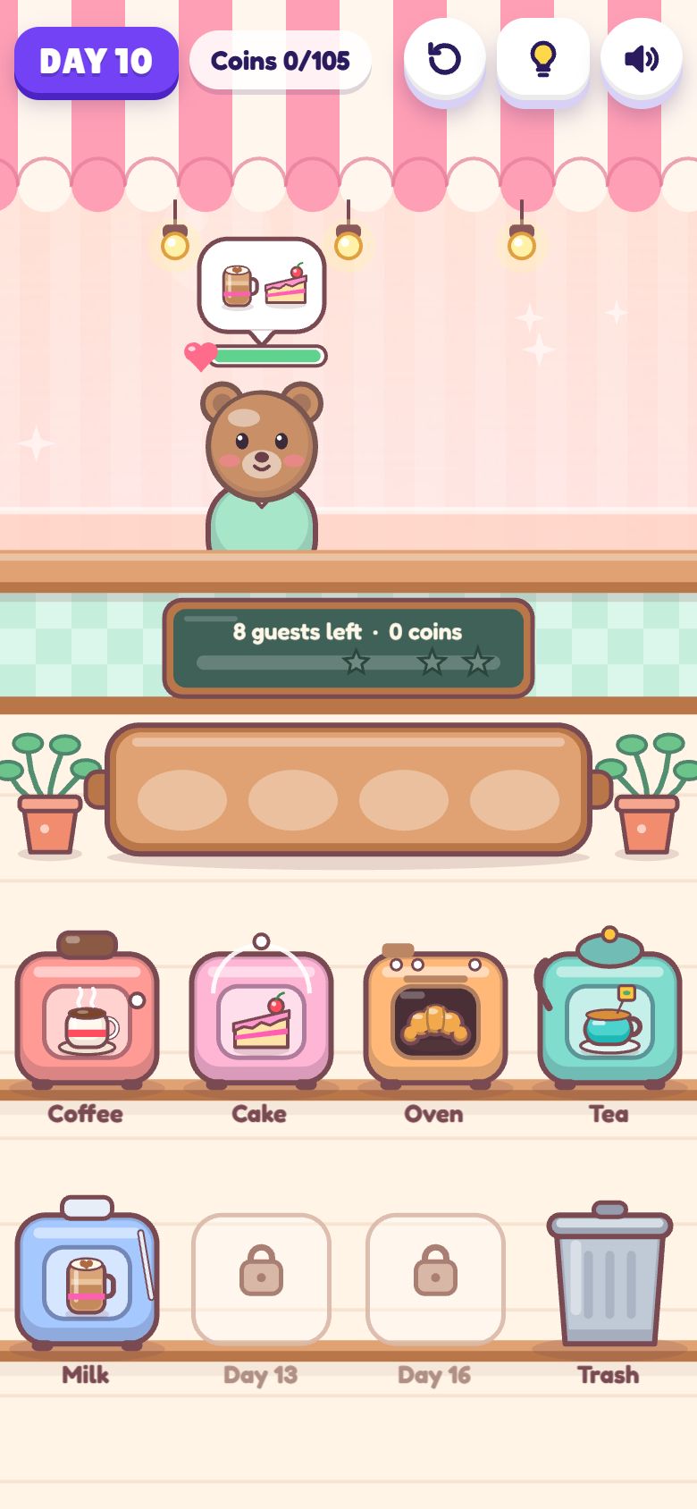 Corner Café gameplay on a phone