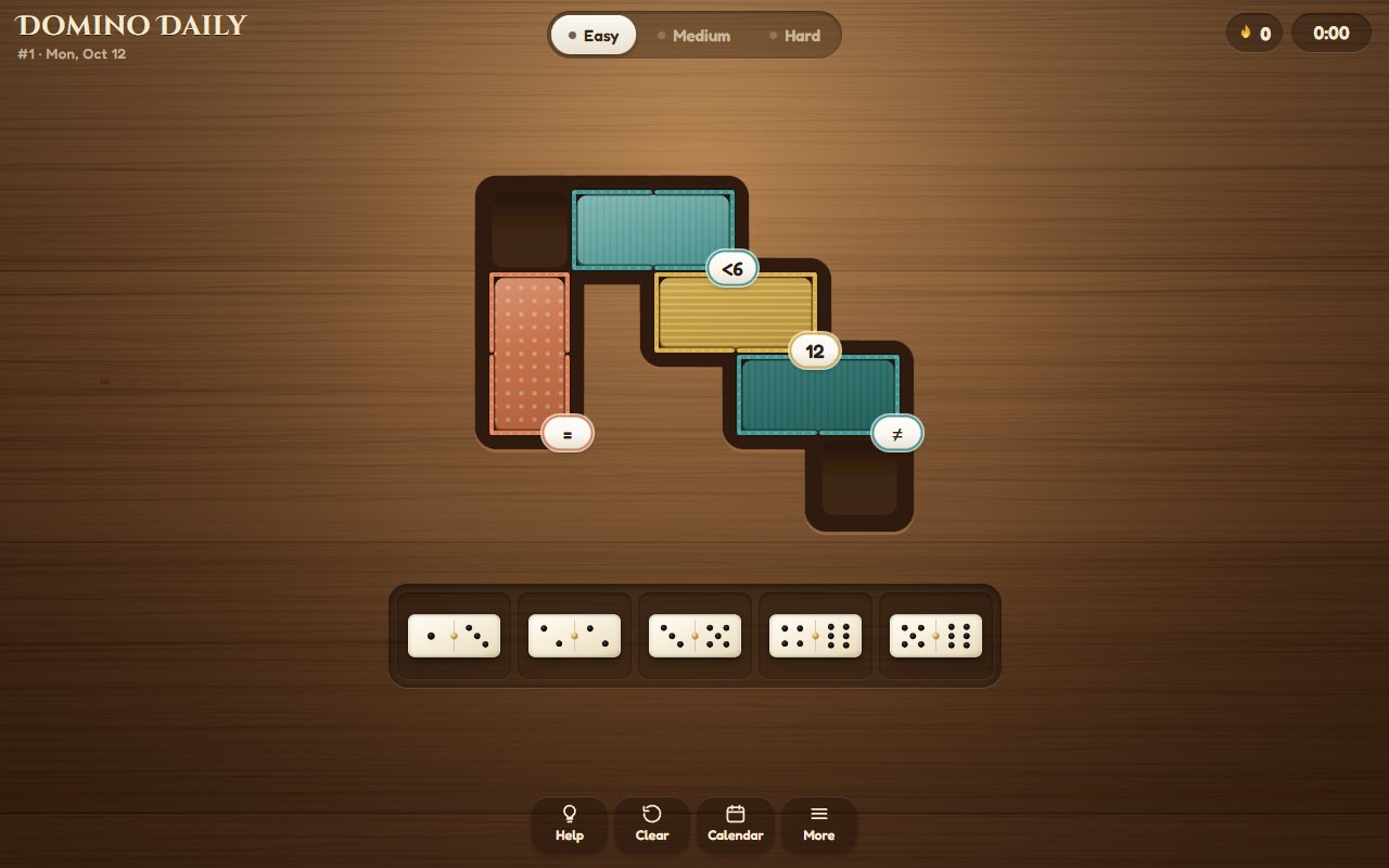 Domino Daily gameplay on desktop