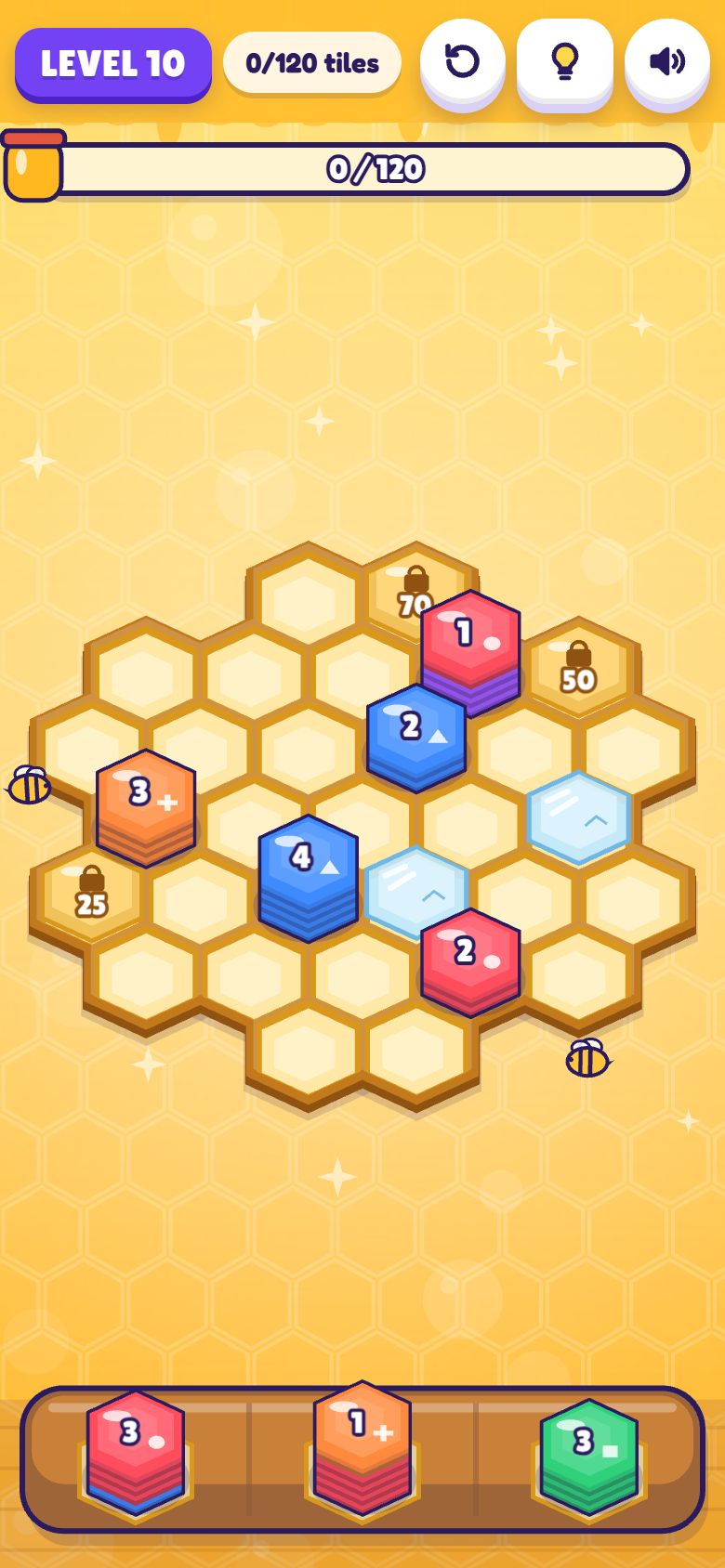 Hex Heap gameplay on a phone