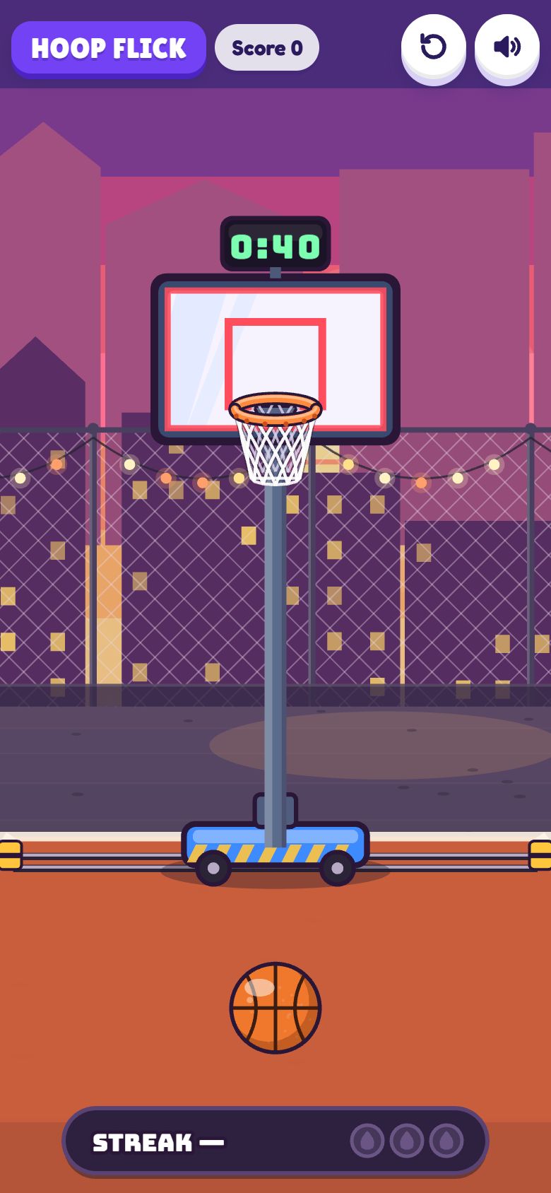 Hoop Flick gameplay on a phone