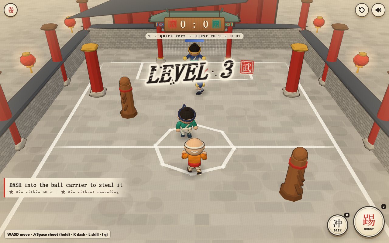 Kung Fu Kick gameplay on desktop