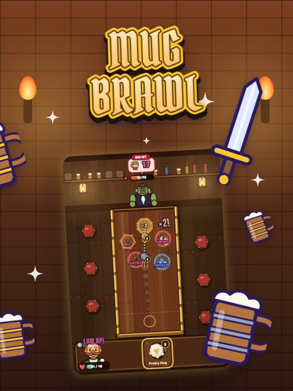 Mug Brawl – deck slider roguelike game