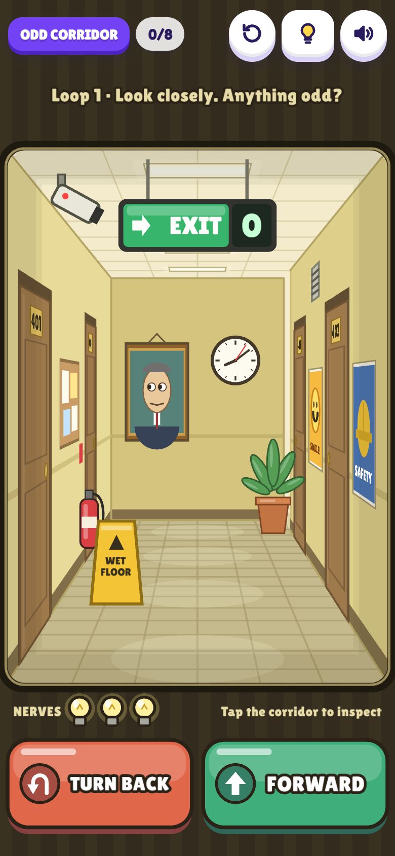 Odd Corridor gameplay on a phone