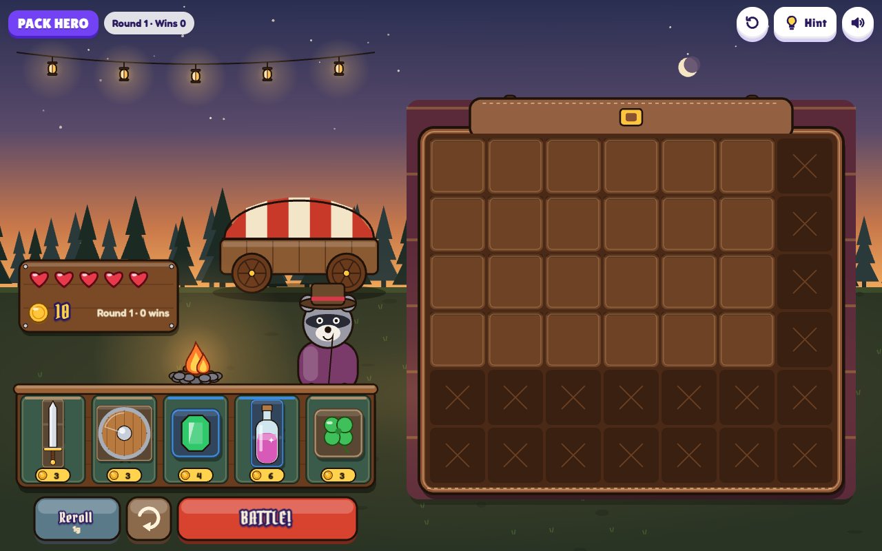 Pack Hero gameplay on desktop