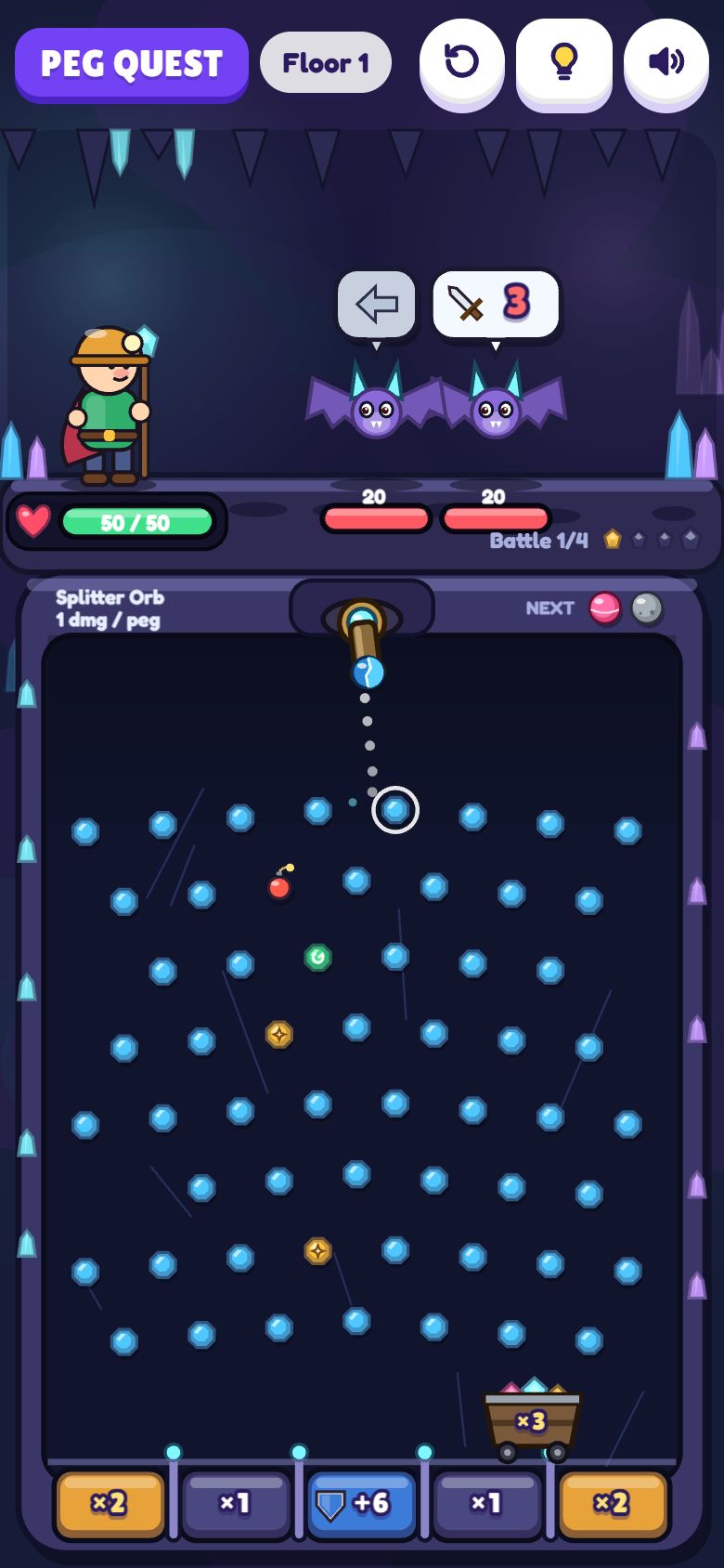Peg Quest gameplay on a phone