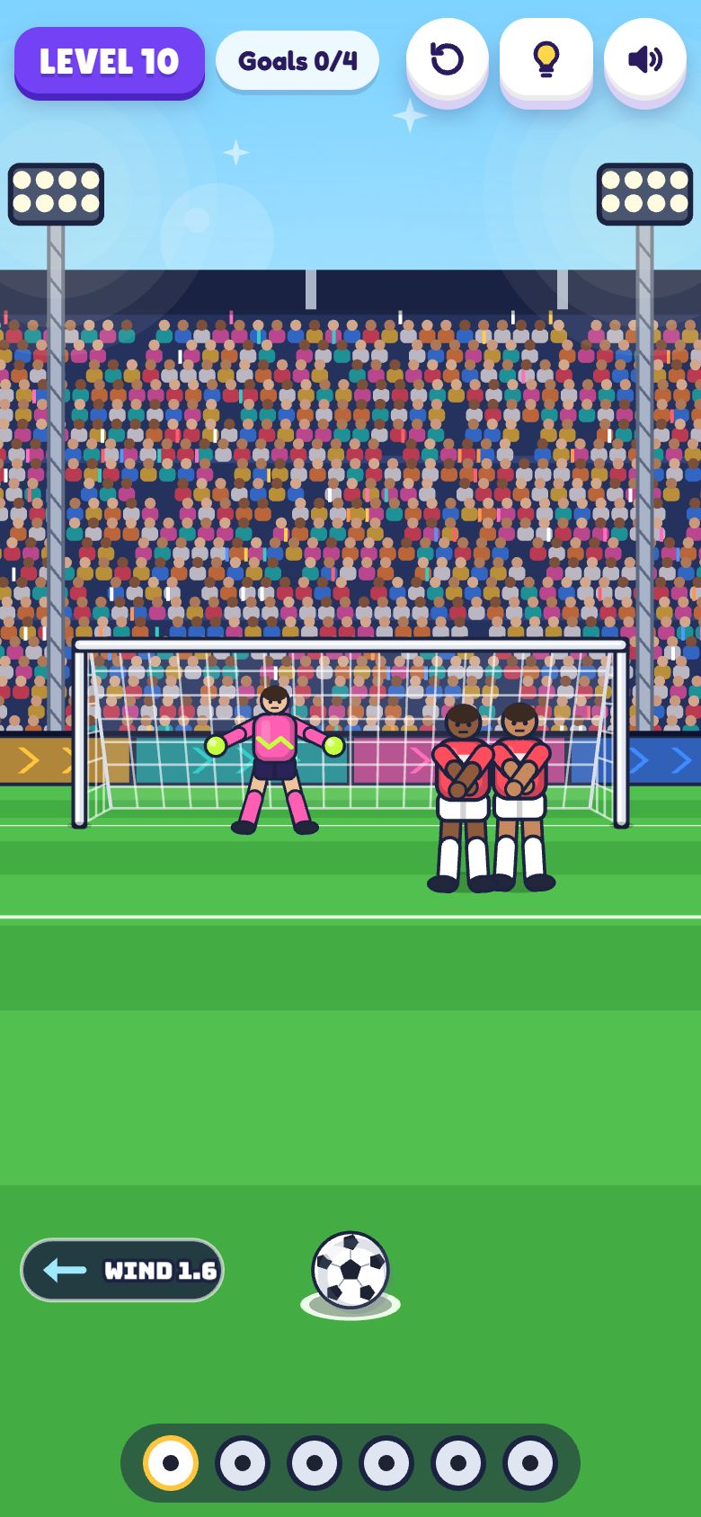 Penalty Pop gameplay on a phone