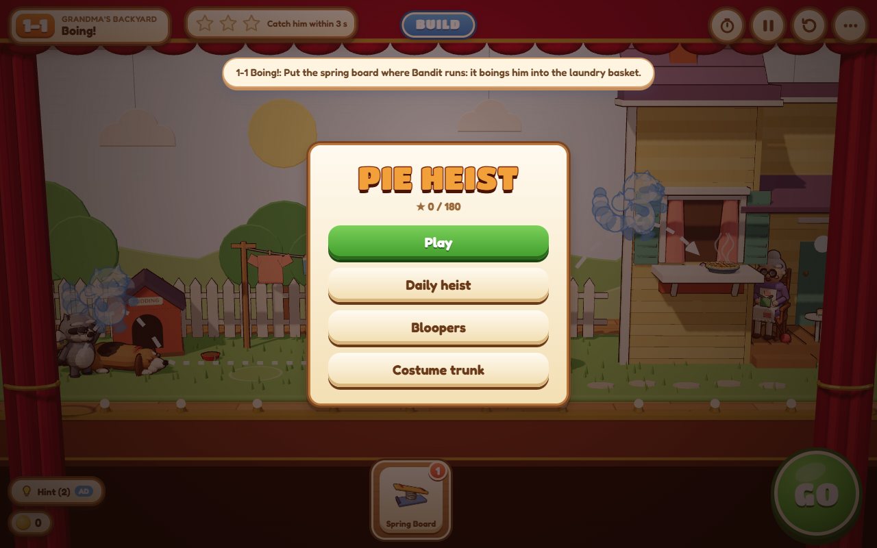 Pie Heist gameplay on desktop