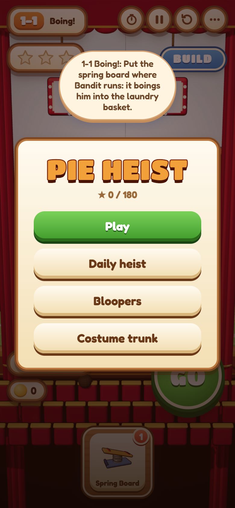 Pie Heist gameplay on a phone