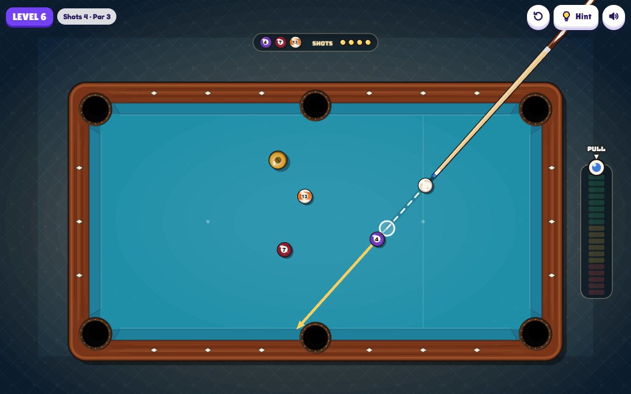 Pocket Pool gameplay on desktop
