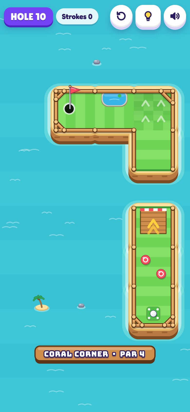 Putt Isles gameplay on a phone