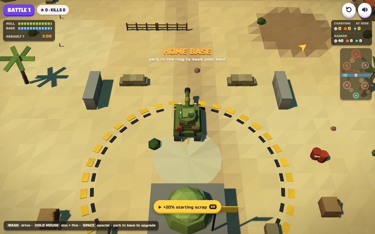 Scrap Raid gameplay on desktop