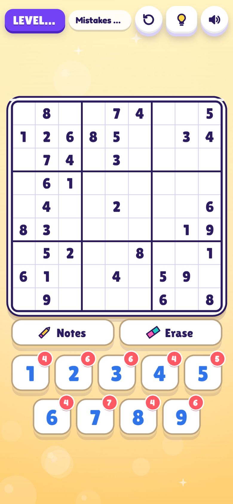 Sudoku Grove gameplay on a phone