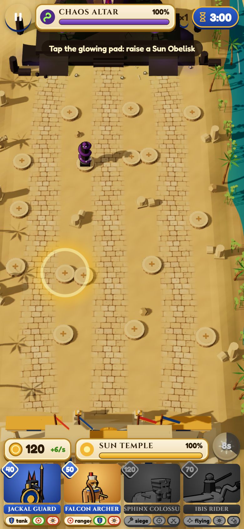Sun Siege gameplay on a phone