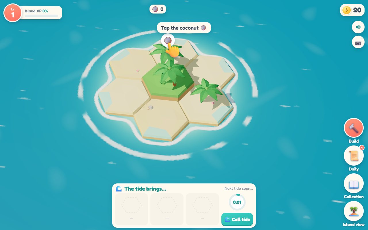 Tiny Isle gameplay on desktop