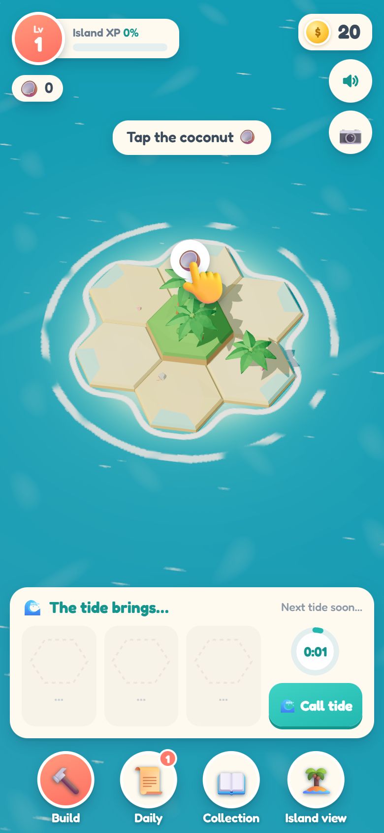 Tiny Isle gameplay on a phone