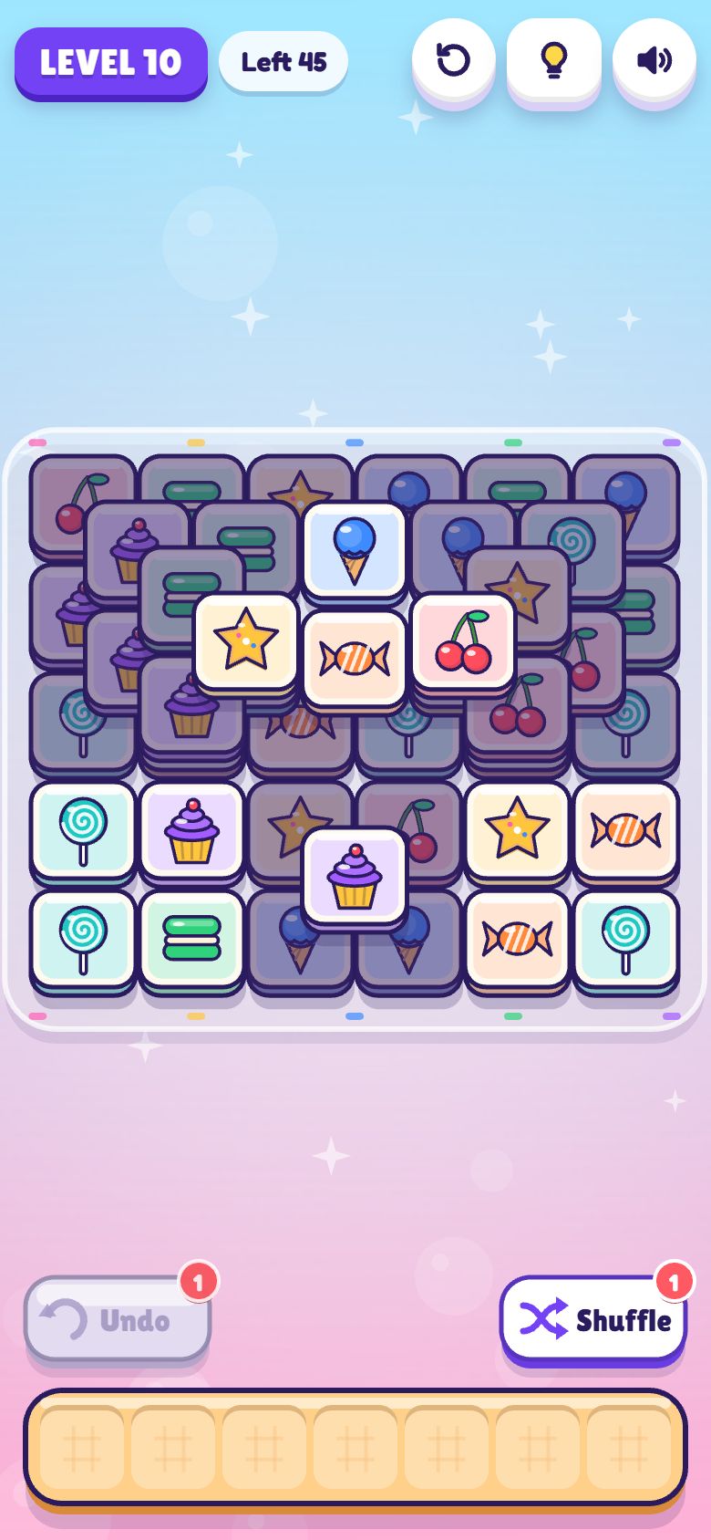Triple Tray gameplay on a phone