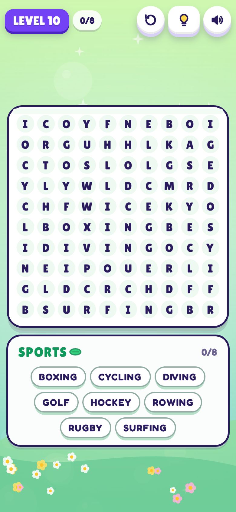 Word Seeker gameplay on a phone